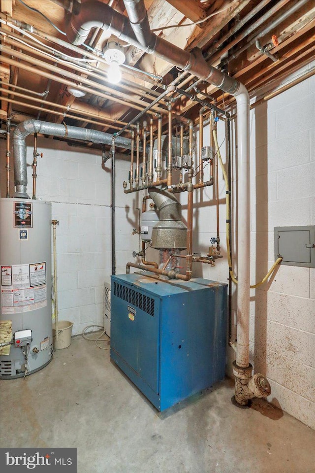 utilities featuring gas water heater