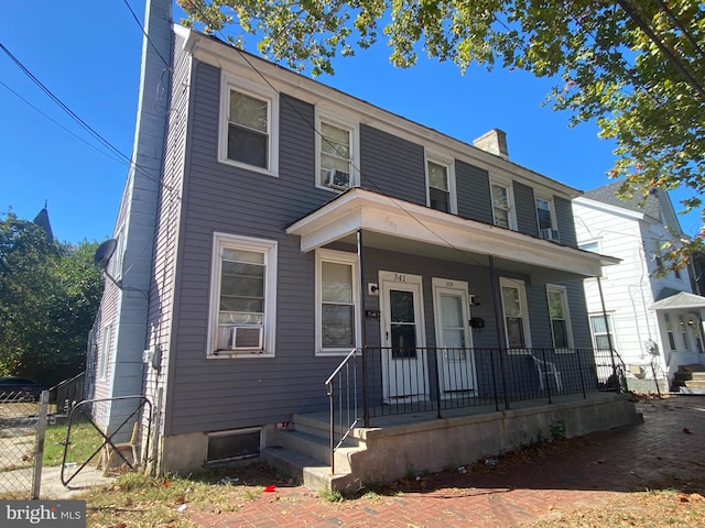 view of front facade featuring a porch