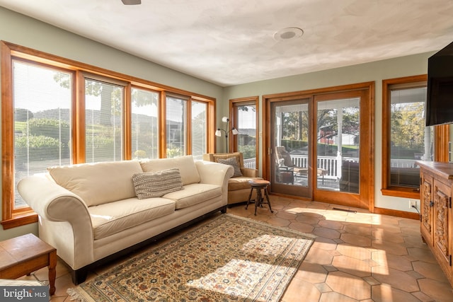 view of sunroom