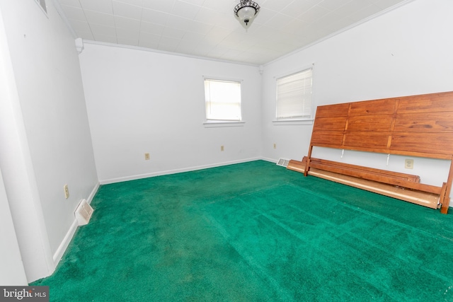 interior space with ornamental molding