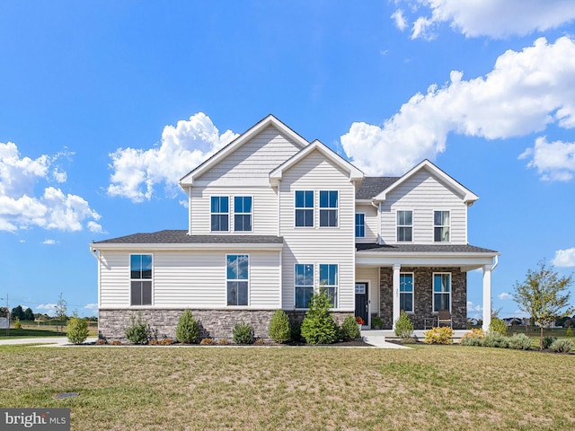 view of front of house featuring a front yard