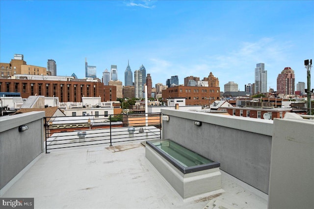 view of patio with a balcony