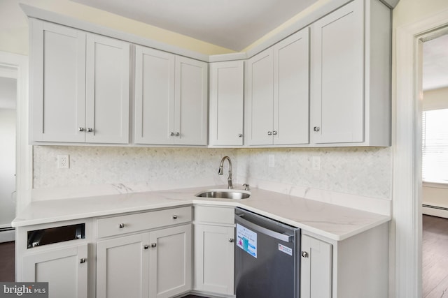 333 Carter Rd, Princeton, NJ 08540 - kitchen featuring dishwasher, backsplash, and white cabinets