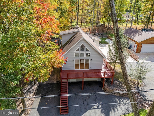 273 Four Seasons Dr, Drums, PA 18222 - exterior space with stairway and a deck