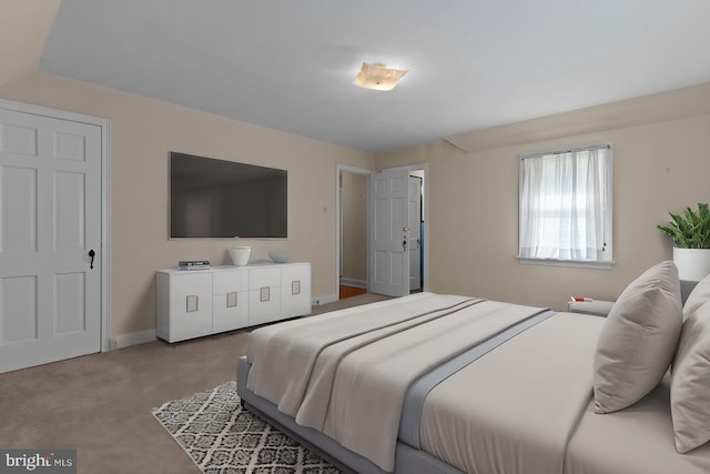 bedroom featuring carpet flooring