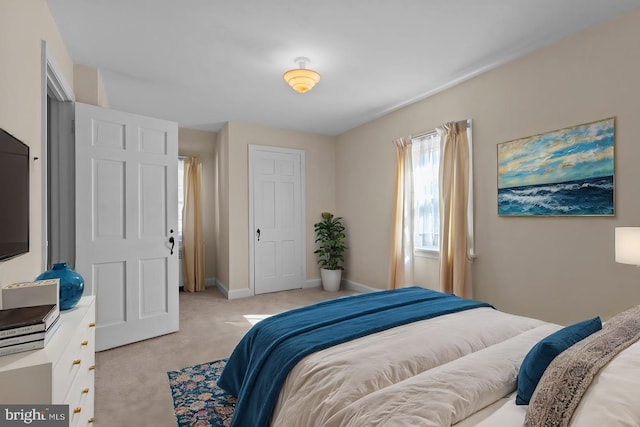 view of carpeted bedroom