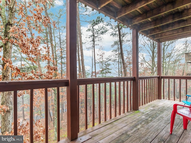 view of wooden deck