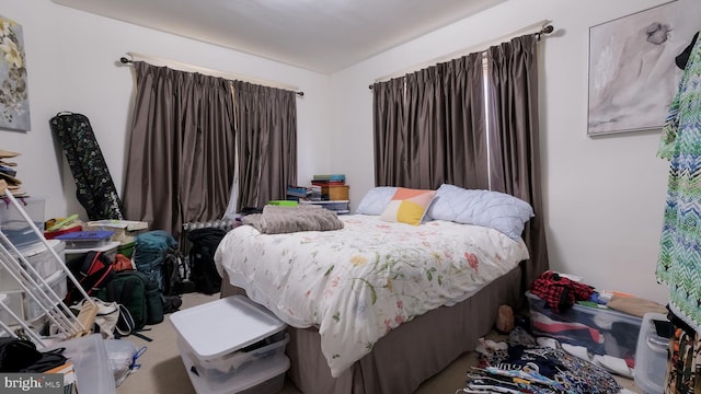 bedroom featuring carpet flooring