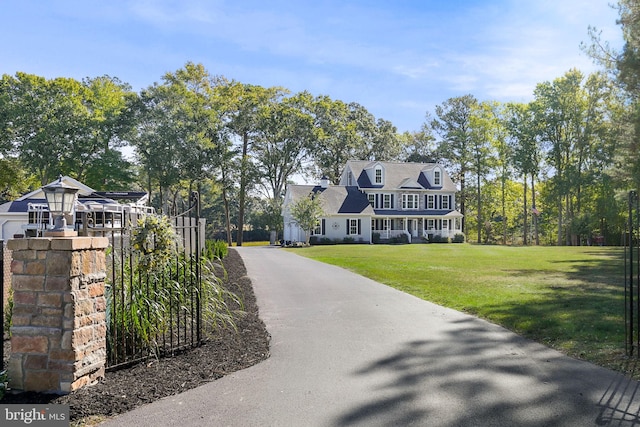 exterior space with a front yard