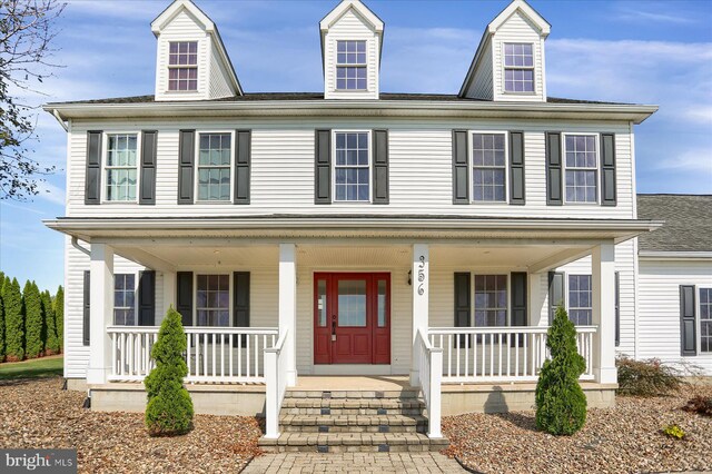 view of front of house with covered porch