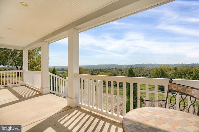 balcony with a porch