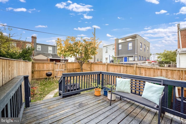 view of wooden deck