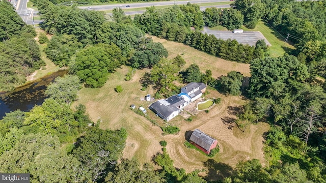 bird's eye view with a rural view