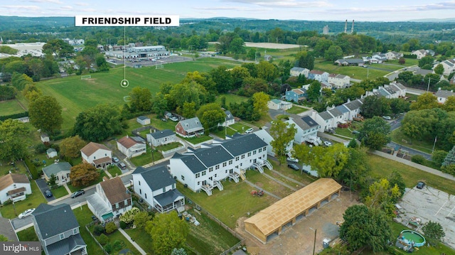 aerial view featuring a residential view