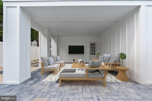 view of patio / terrace featuring an outdoor living space