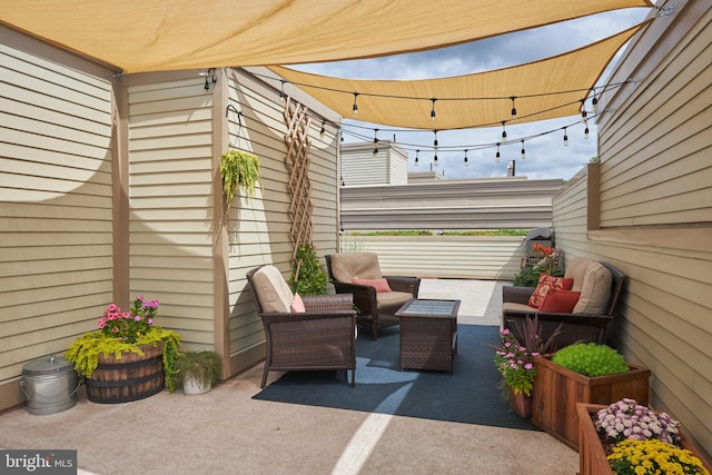 view of patio / terrace with an outdoor hangout area