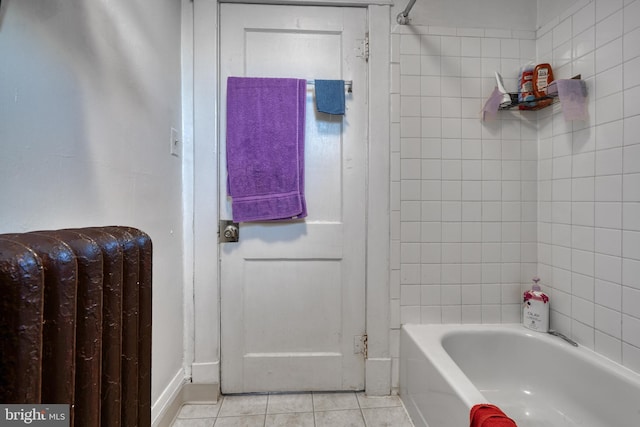 full bathroom with tile patterned flooring