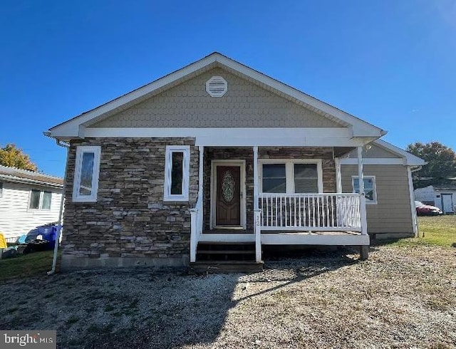 view of front of property with covered porch