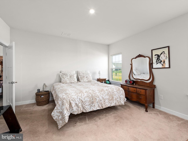 view of carpeted bedroom