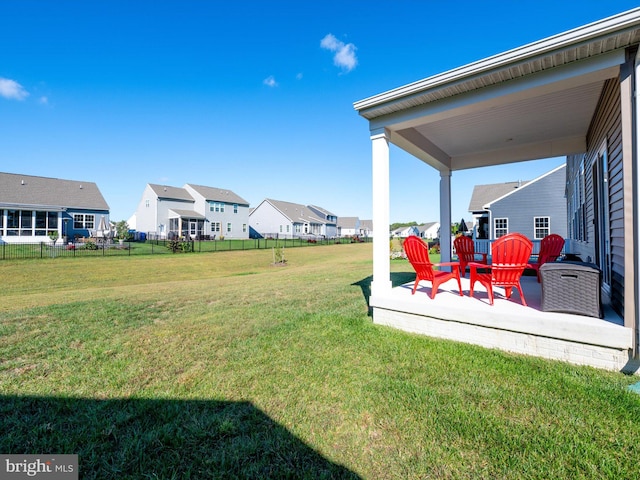 view of yard with a patio area