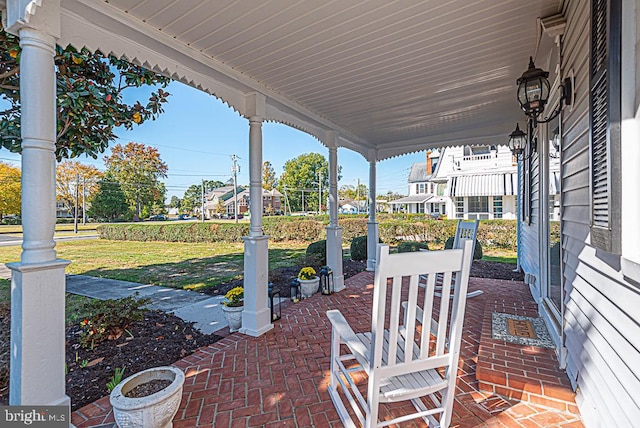 view of patio / terrace featuring a porch