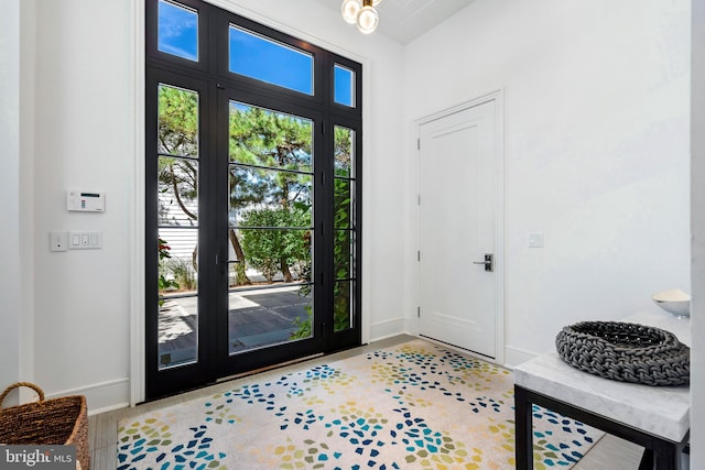 entryway featuring light wood-type flooring