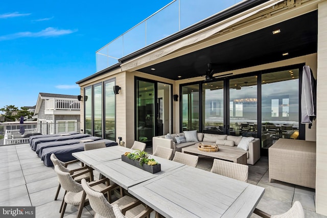 view of patio / terrace with an outdoor hangout area