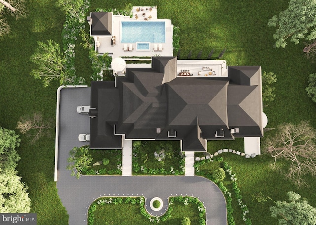 birds eye view of property