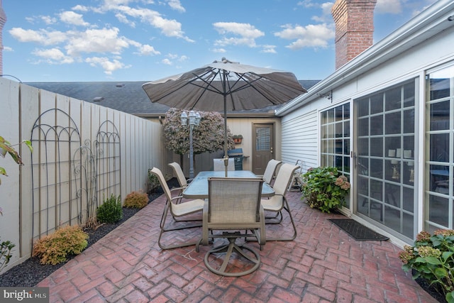 view of patio / terrace featuring area for grilling