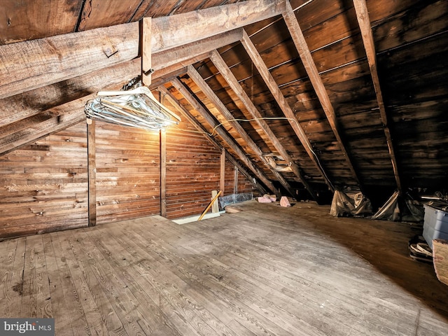 view of attic