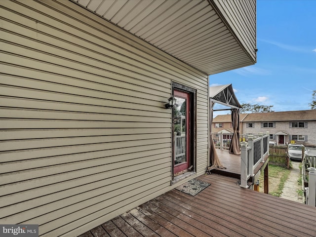 view of wooden deck