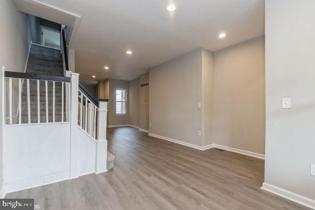 interior space with wood-type flooring