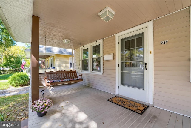 exterior space featuring covered porch