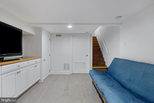 interior space with light wood-type flooring