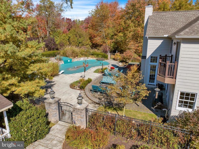 view of pool featuring a patio area