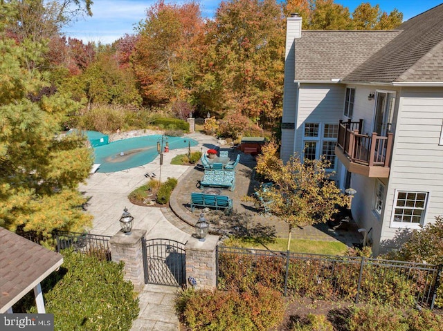 view of pool with a patio area