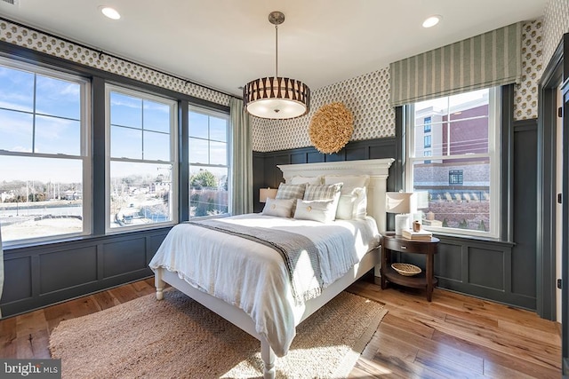 bedroom with wood-type flooring