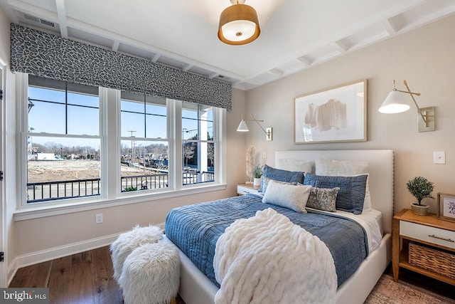 bedroom featuring hardwood / wood-style floors