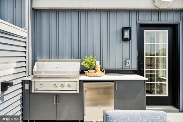 view of patio / terrace featuring grilling area