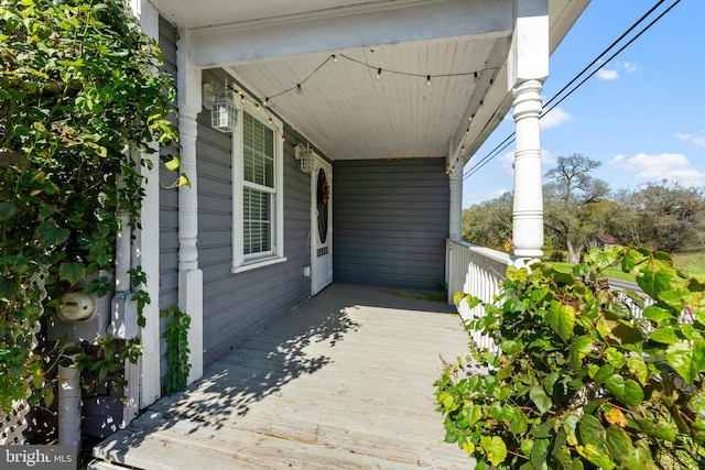 view of patio with a porch