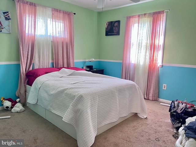 view of carpeted bedroom