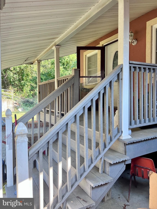 exterior space featuring covered porch