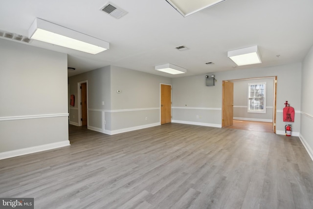 empty room featuring light hardwood / wood-style flooring