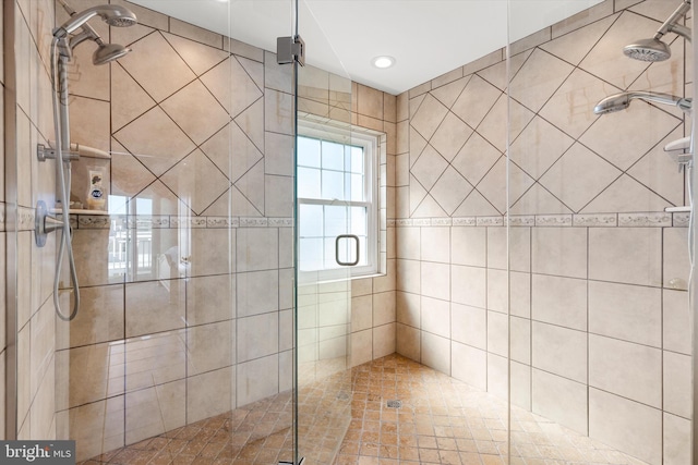 9 134th St Unit 9B, Ocean City, MD 21842 - bathroom featuring recessed lighting and a shower stall