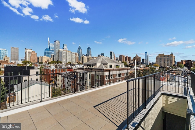 balcony with a city view