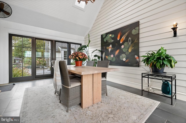 1484 W Strasburg Rd, West Chester, PA 19382 - dining room featuring high vaulted ceiling and tile patterned floors