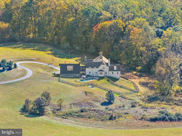 1484 W Strasburg Rd, West Chester, PA 19382 - drone / aerial view with a rural view and a forest view