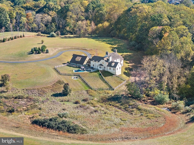1484 W Strasburg Rd, West Chester, PA 19382 - birds eye view of property with a rural view and a forest view