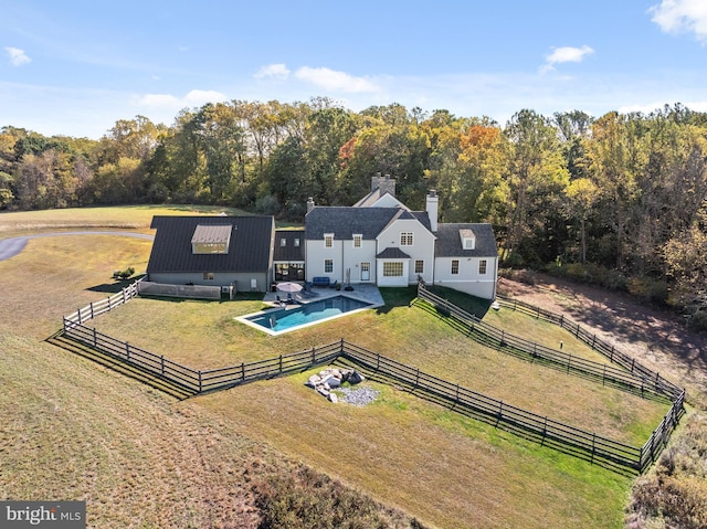 1484 W Strasburg Rd, West Chester, PA 19382 - birds eye view of property featuring a rural view and a view of trees