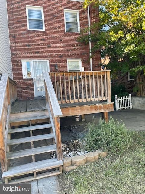 exterior space with a wooden deck